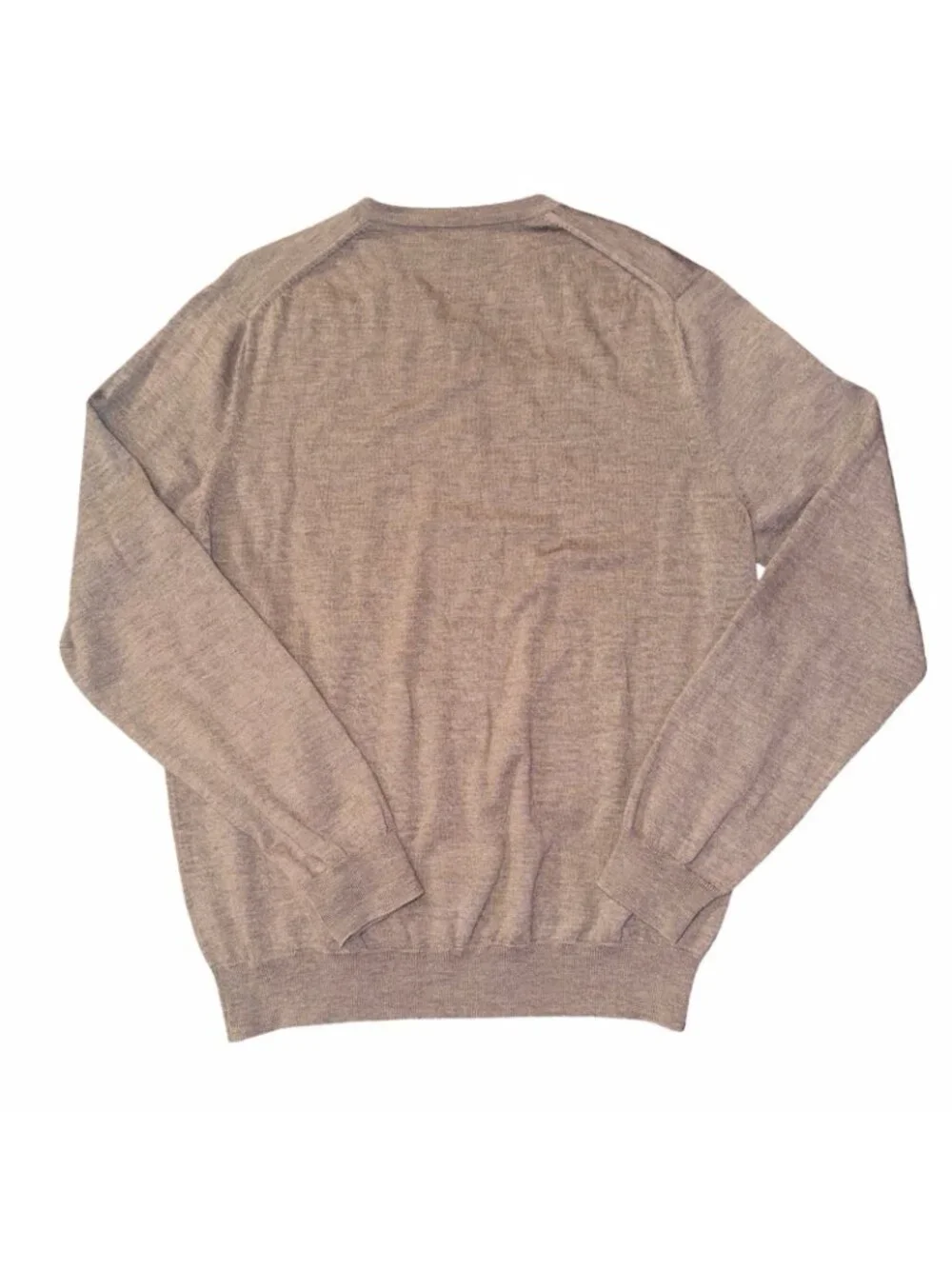 J. Crew Sweater 100% Merino Wool Camel V-Neck Sweater Men’s XL Preppy Capsule